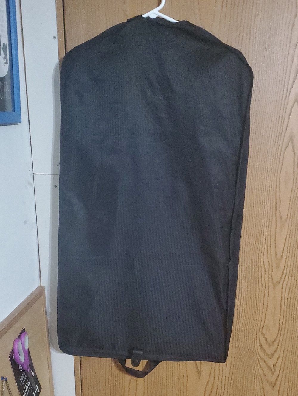 Black Garment Bag with Top Hanger